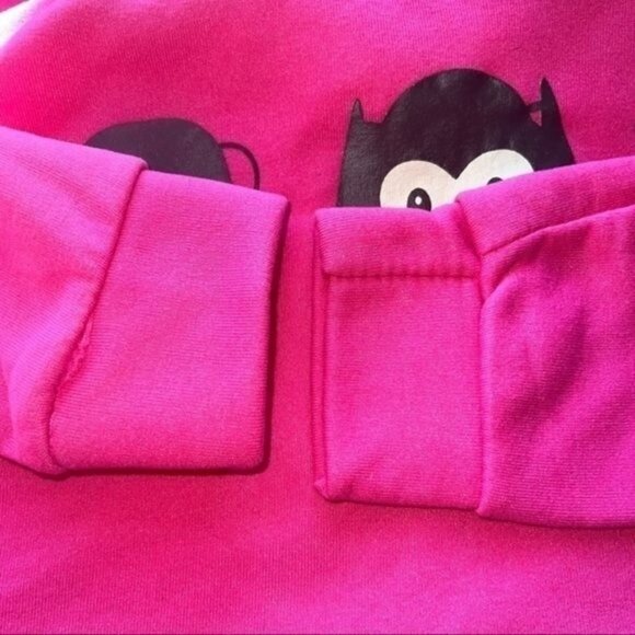Pink Hoodie & Sweatpants Set Girls XL See-No-Evil Monkey Prints Comfortable Loun - Picture 6 of 15